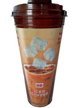 Dunkin Donuts New Refill Tumbler Travel Coffee Cup 3D Hologram 24oz